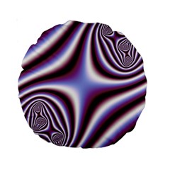 Fractal Background With Curves Created From Checkboard Standard 15  Premium Round Cushions by Simbadda