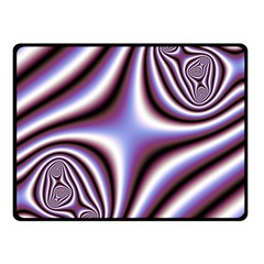 Fractal Background With Curves Created From Checkboard Double Sided Fleece Blanket (small)  by Simbadda