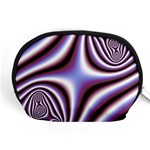 Fractal Background With Curves Created From Checkboard Accessory Pouches (Medium)  Front