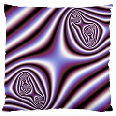 Fractal Background With Curves Created From Checkboard Standard Flano Cushion Case (two Sides) by Simbadda