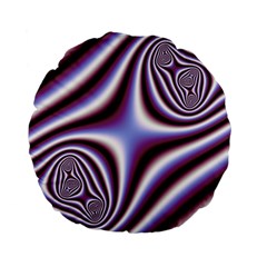 Fractal Background With Curves Created From Checkboard Standard 15  Premium Flano Round Cushions by Simbadda