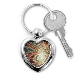 Vortex Glow Abstract Background Key Chains (heart)  by Simbadda