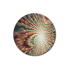 Vortex Glow Abstract Background Rubber Round Coaster (4 Pack)  by Simbadda