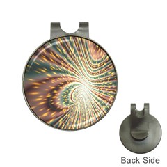 Vortex Glow Abstract Background Hat Clips With Golf Markers by Simbadda