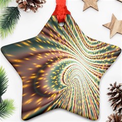 Vortex Glow Abstract Background Star Ornament (two Sides) by Simbadda