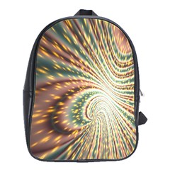 Vortex Glow Abstract Background School Bags(large)  by Simbadda