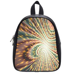 Vortex Glow Abstract Background School Bags (small)  by Simbadda