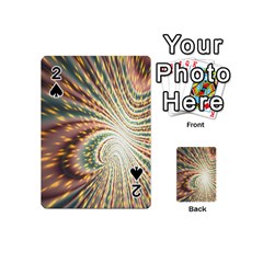 Vortex Glow Abstract Background Playing Cards 54 (mini)  by Simbadda