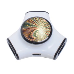 Vortex Glow Abstract Background 3-port Usb Hub by Simbadda