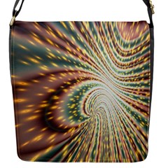 Vortex Glow Abstract Background Flap Messenger Bag (s) by Simbadda