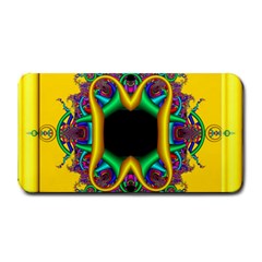 Fractal Rings In 3d Glass Frame Medium Bar Mats by Simbadda