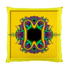 Fractal Rings In 3d Glass Frame Standard Cushion Case (two Sides) by Simbadda