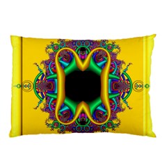 Fractal Rings In 3d Glass Frame Pillow Case by Simbadda