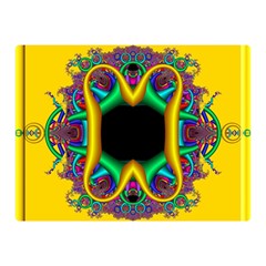 Fractal Rings In 3d Glass Frame Double Sided Flano Blanket (mini)  by Simbadda