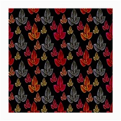 Leaves Pattern Background Medium Glasses Cloth by Simbadda