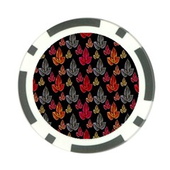 Leaves Pattern Background Poker Chip Card Guard (10 Pack) by Simbadda