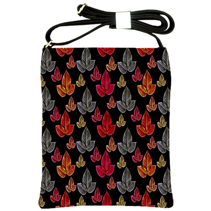 Leaves Pattern Background Shoulder Sling Bags