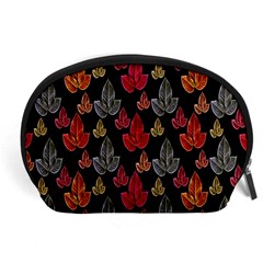 Leaves Pattern Background Accessory Pouches (large)  by Simbadda