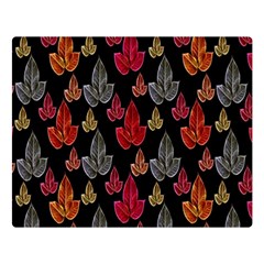 Leaves Pattern Background Double Sided Flano Blanket (large)  by Simbadda