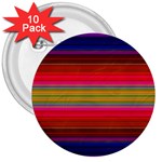 Fiestal Stripe Bright Colorful Neon Stripes Background 3  Buttons (10 pack)  Front