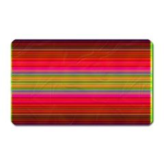 Fiestal Stripe Bright Colorful Neon Stripes Background Magnet (rectangular) by Simbadda