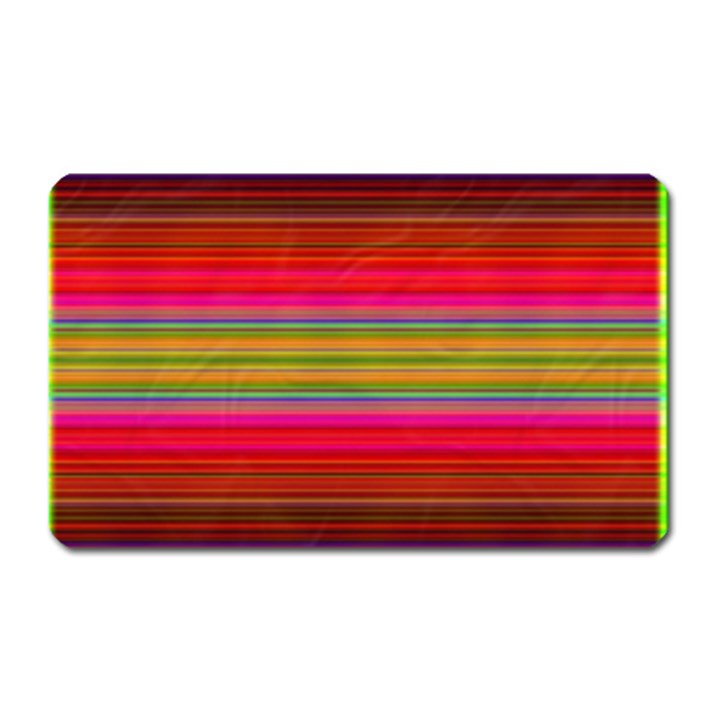 Fiestal Stripe Bright Colorful Neon Stripes Background Magnet (Rectangular)