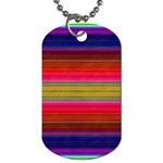 Fiestal Stripe Bright Colorful Neon Stripes Background Dog Tag (Two Sides) Front