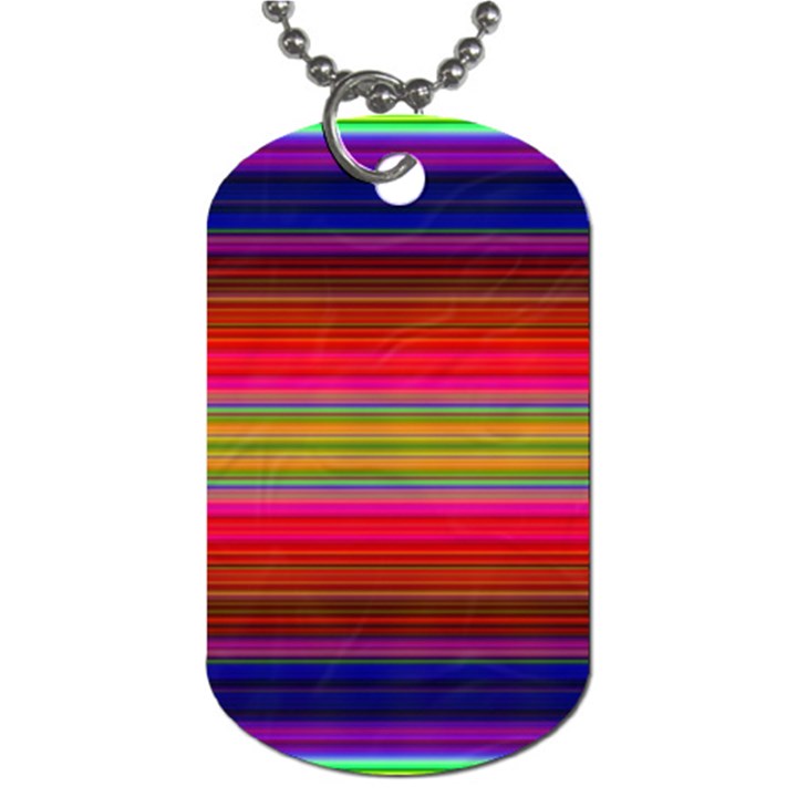 Fiestal Stripe Bright Colorful Neon Stripes Background Dog Tag (Two Sides)