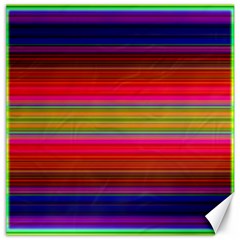 Fiestal Stripe Bright Colorful Neon Stripes Background Canvas 12  X 12   by Simbadda