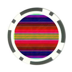 Fiestal Stripe Bright Colorful Neon Stripes Background Poker Chip Card Guard by Simbadda