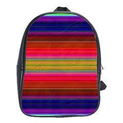 Fiestal Stripe Bright Colorful Neon Stripes Background School Bags(large)  by Simbadda