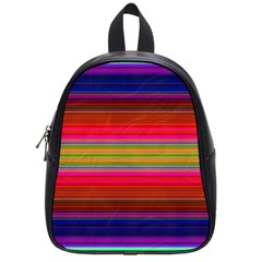 Fiestal Stripe Bright Colorful Neon Stripes Background School Bags (small)  by Simbadda