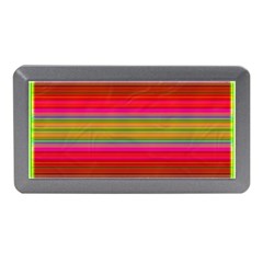 Fiestal Stripe Bright Colorful Neon Stripes Background Memory Card Reader (mini) by Simbadda