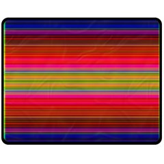 Fiestal Stripe Bright Colorful Neon Stripes Background Double Sided Fleece Blanket (medium)  by Simbadda