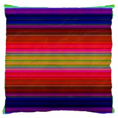 Fiestal Stripe Bright Colorful Neon Stripes Background Large Flano Cushion Case (one Side) by Simbadda