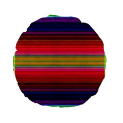 Fiestal Stripe Bright Colorful Neon Stripes Background Standard 15  Premium Flano Round Cushions by Simbadda