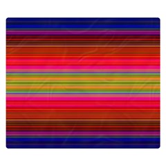 Fiestal Stripe Bright Colorful Neon Stripes Background Double Sided Flano Blanket (small)  by Simbadda