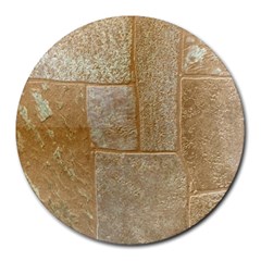 Texture Of Ceramic Tile Round Mousepads by Simbadda