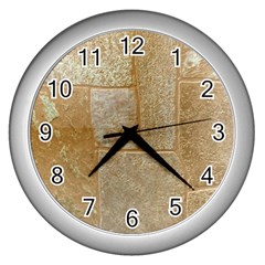 Texture Of Ceramic Tile Wall Clocks (silver)  by Simbadda