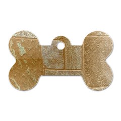 Texture Of Ceramic Tile Dog Tag Bone (one Side) by Simbadda