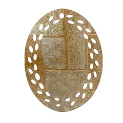 Texture Of Ceramic Tile Oval Filigree Ornament (two Sides) by Simbadda