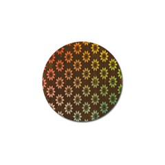 Grunge Brown Flower Background Pattern Golf Ball Marker (4 Pack) by Simbadda