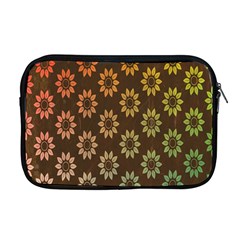 Grunge Brown Flower Background Pattern Apple Macbook Pro 17  Zipper Case by Simbadda