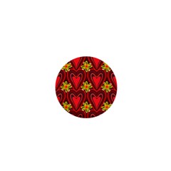 Digitally Created Seamless Love Heart Pattern Tile 1  Mini Buttons by Simbadda