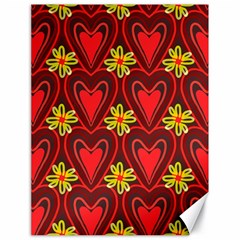 Digitally Created Seamless Love Heart Pattern Tile Canvas 18  X 24   by Simbadda