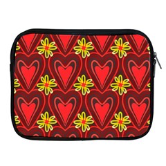 Digitally Created Seamless Love Heart Pattern Tile Apple Ipad 2/3/4 Zipper Cases by Simbadda