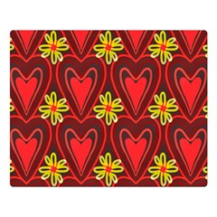 Digitally Created Seamless Love Heart Pattern Tile Double Sided Flano Blanket (large)  by Simbadda