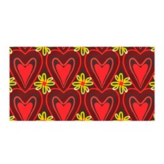 Digitally Created Seamless Love Heart Pattern Tile Satin Wrap by Simbadda