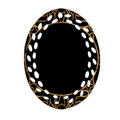 Abstract  Frame Pattern Card Ornament (oval Filigree) by Simbadda