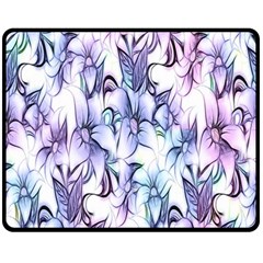 Floral Pattern Background Double Sided Fleece Blanket (medium)  by Simbadda